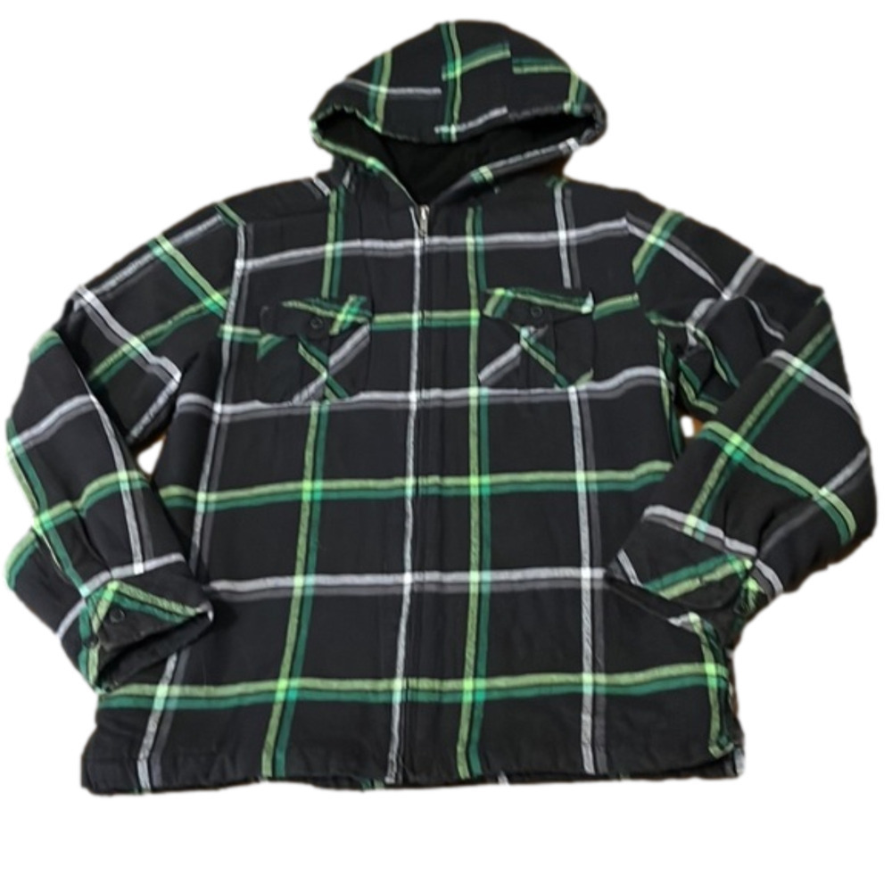 ROUTE 66 flannel hoodie